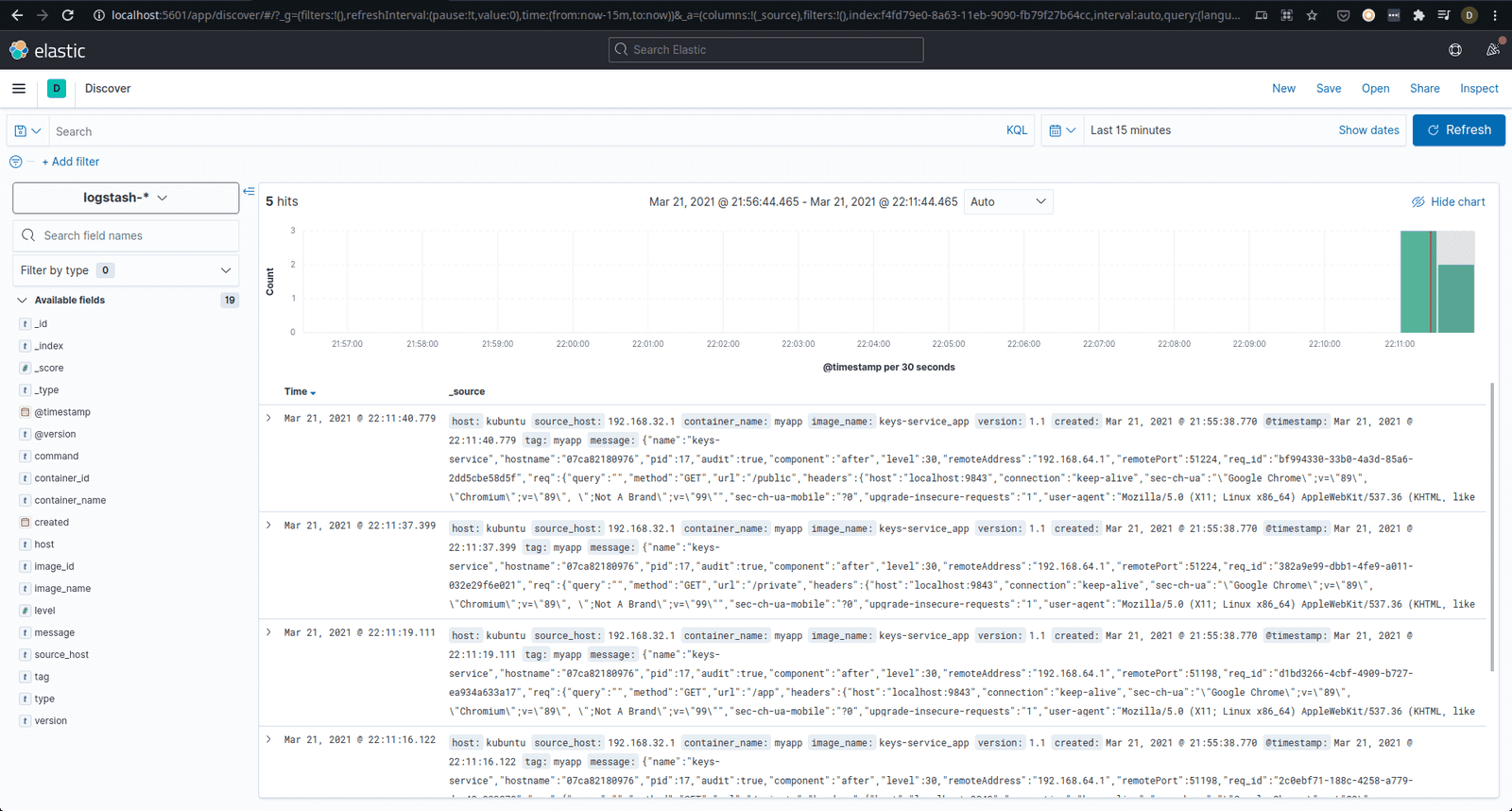 Container logs. Dozzle - real-time docker log viewer.